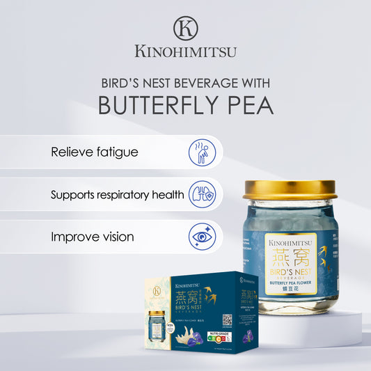 Bird's Nest with Butterfly Pea Flower