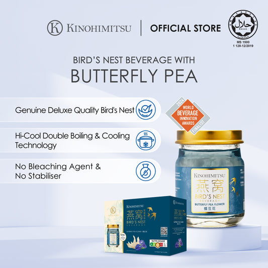 Bird's Nest with Butterfly Pea Flower